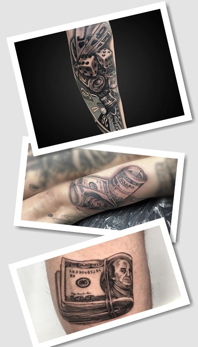 що означає тату карти гроші два стволи