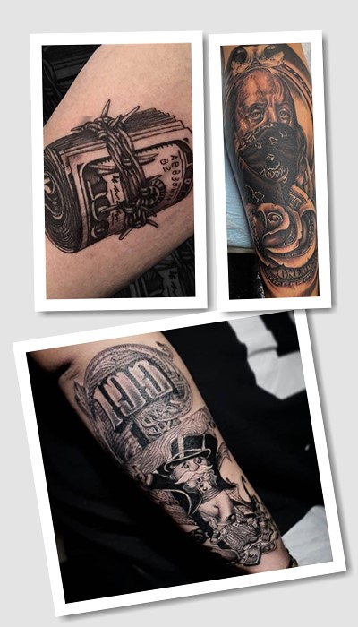 що означає татуювання карти гроші два стволи