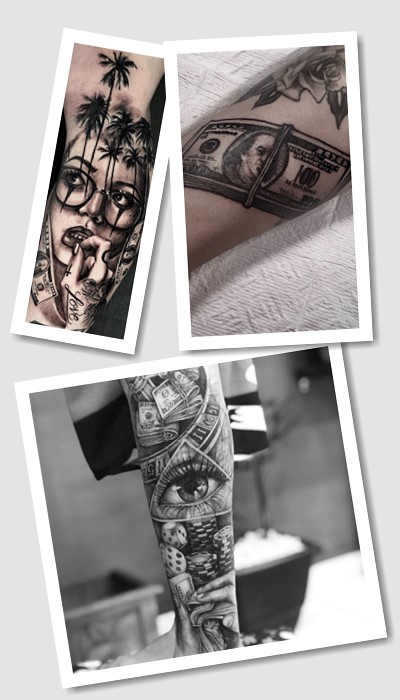 кому підійде татуювання карти гроші два стволи