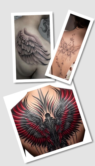 татуювання Крила на спині у Києві