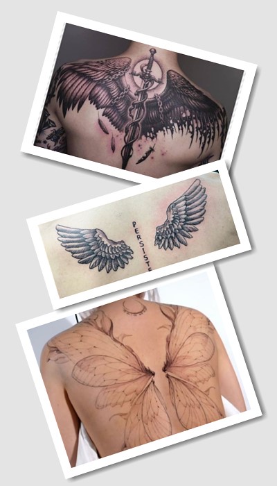 татуювання Крила на спині