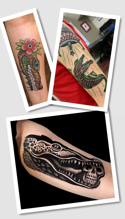 татуювання крокодил