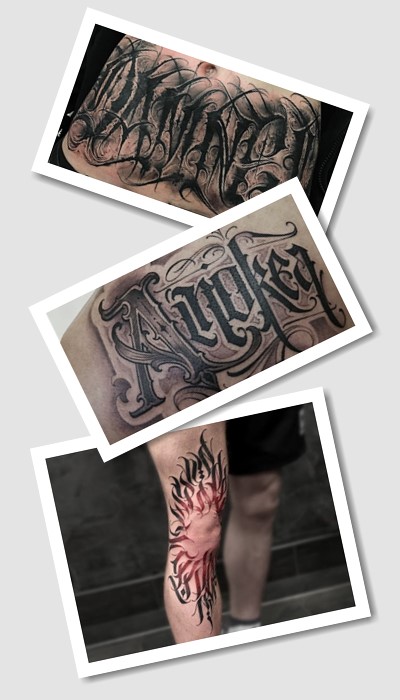 леттерінг тату 