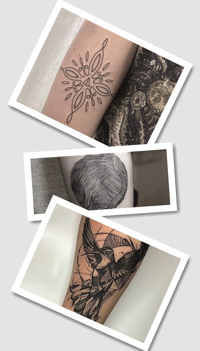 стиль лайнворк тату