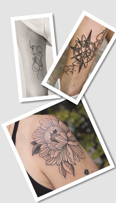 стиль лайнворк татуювання