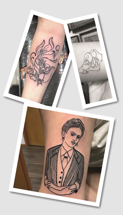 лайнворк тату 