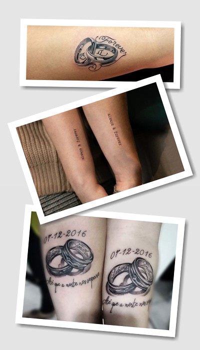 варіанти тату для чоловіка і дружини