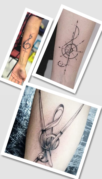 ідеї татуювання скрипічний ключ