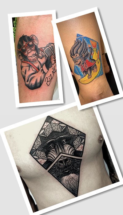 кому підійде татуювання мавпа