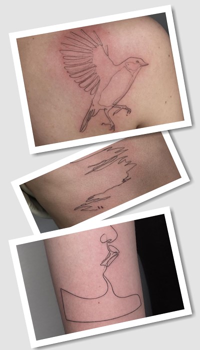 кому підійде тату Однією лінією