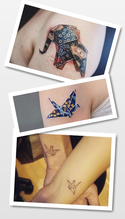 татуювання орігамі
