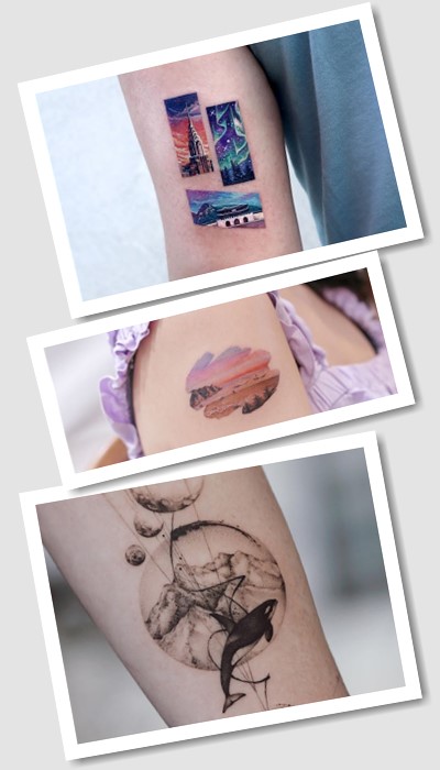 татуювання пейзаж у Києві