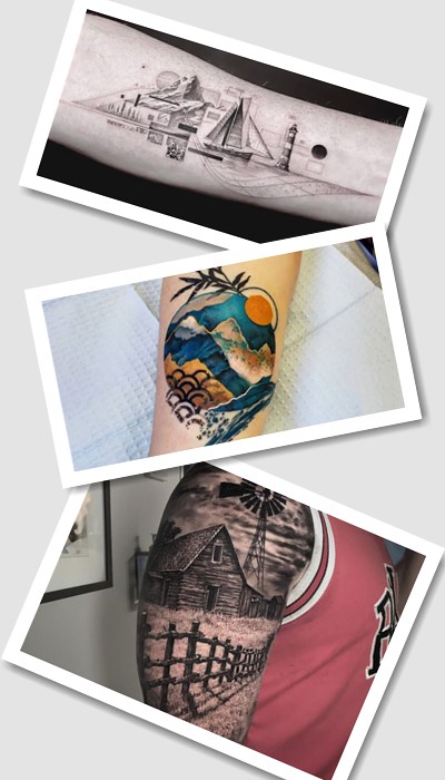 ідеї татуювання пейзаж