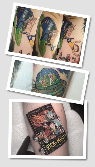 кому підійде тату Рік і Морті