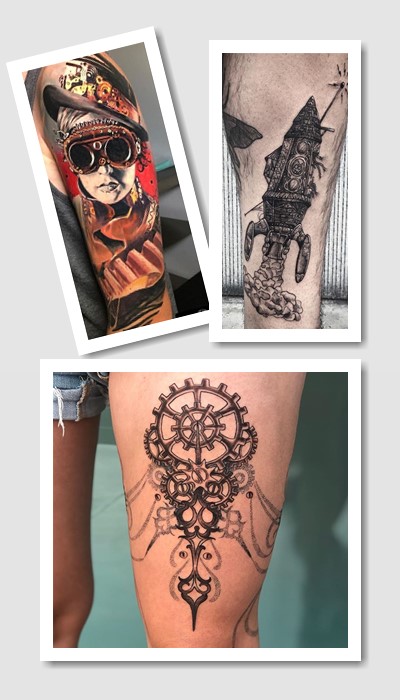 стиль стімпанк тату 