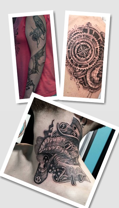 стиль стімпанк татуювання