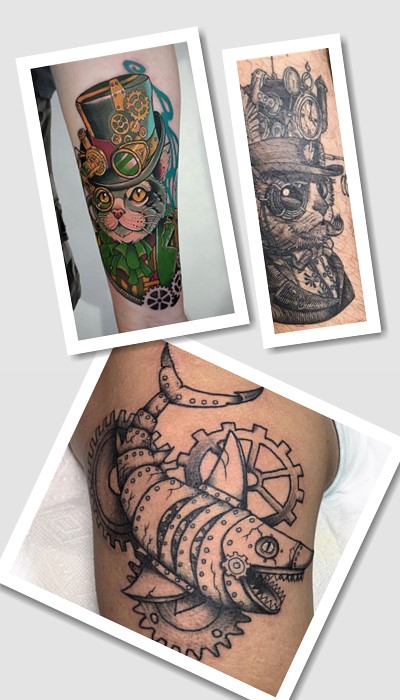 ідеї стімпанк тату