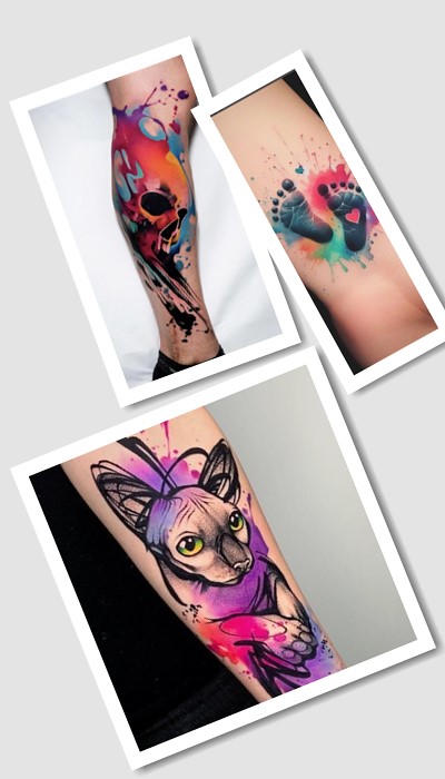 ідеї акварель татуюваннь
