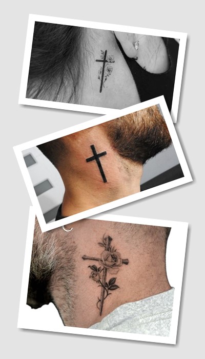 кому підійде татуювання хрест на шиї