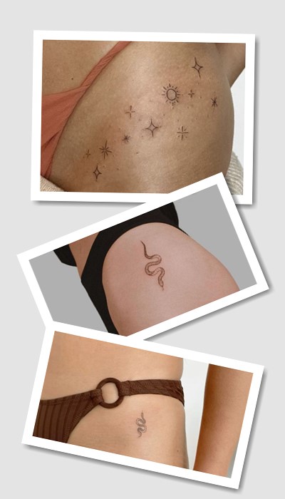 татуювання маленькі на стегні