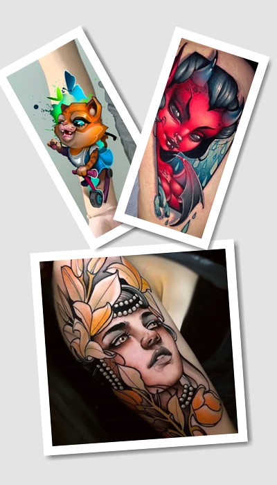 тату нео традишнл