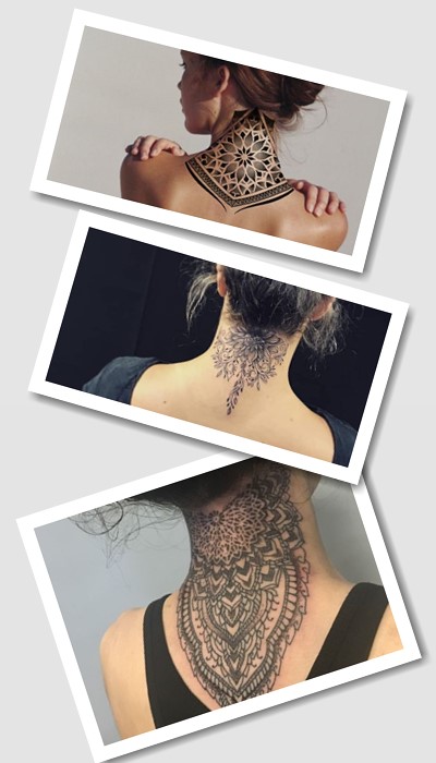 стиль татуювання на потилиці