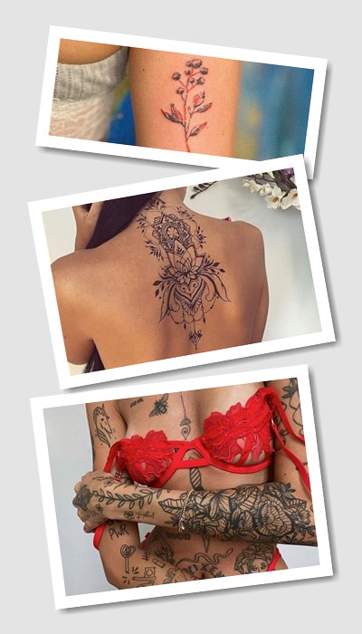 стиль ніжні жіночі тату 