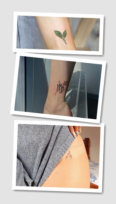 тату на нозі жіночі маленькі