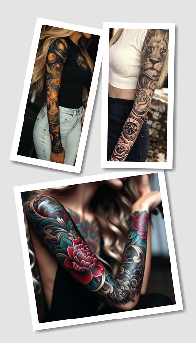 тату рукав жіночий