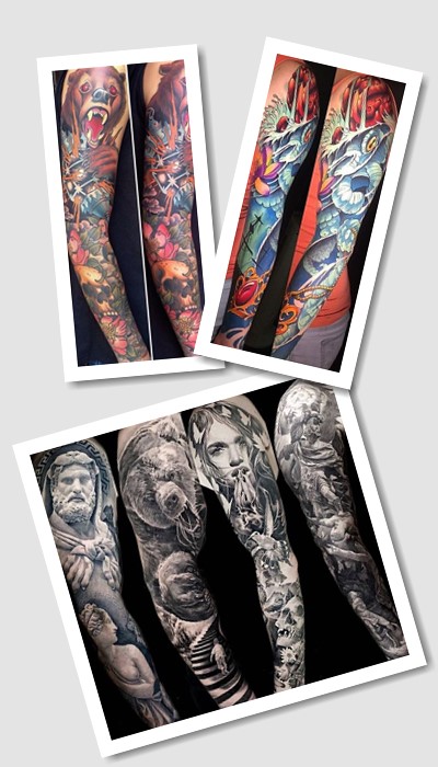 стилі тату рукав чоловічий