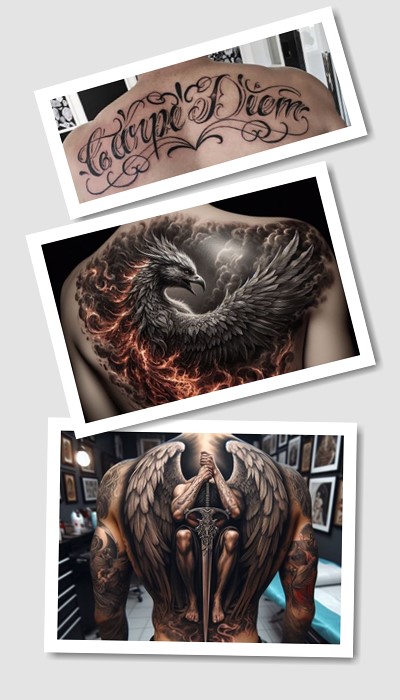 кому підійде тату на спині чоловічі