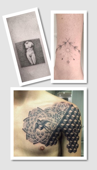 стиль тату крапки