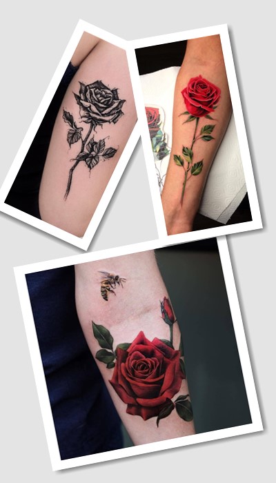 татуювання троянда на руці для дівчат