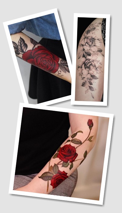 кому підійде татуювання на стегні троянди