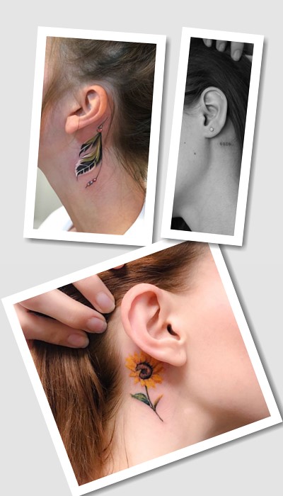 татуювання за вухом