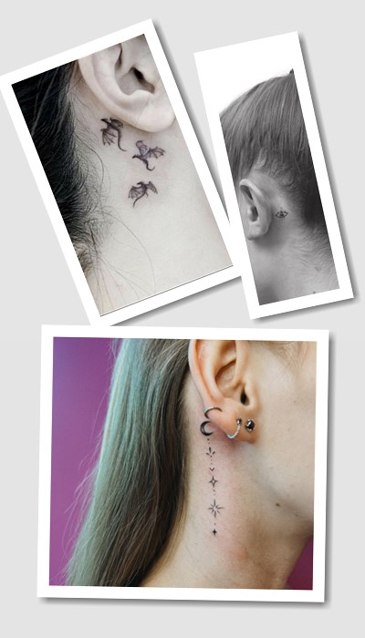 варіанти тату за вухом