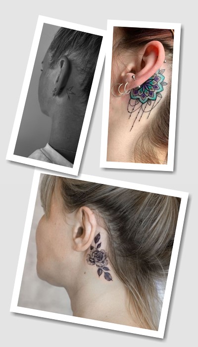кому підійде тату за вухом