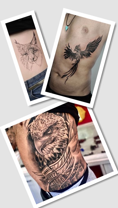 тату на ребрах