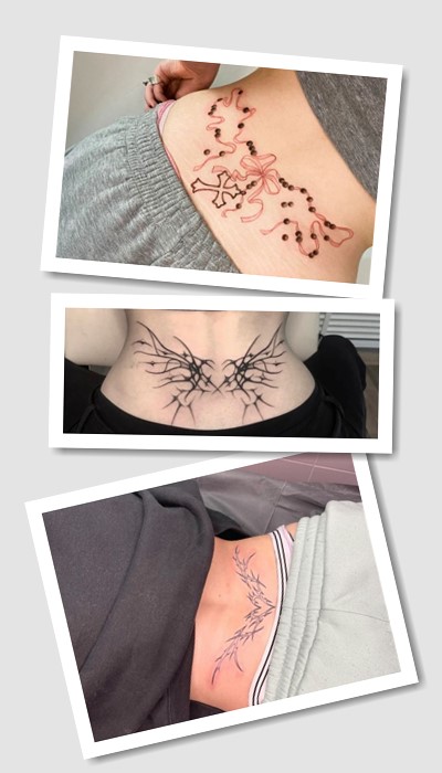 тату на на попереку жіночі 