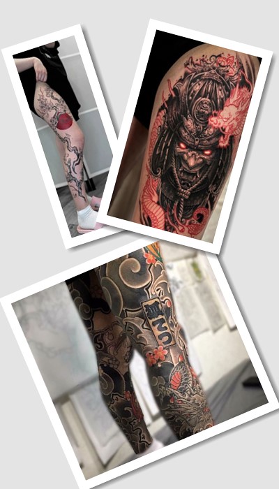 японські на нозі тату 