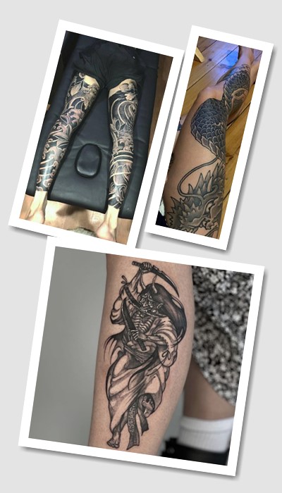 японські на нозі татуювання