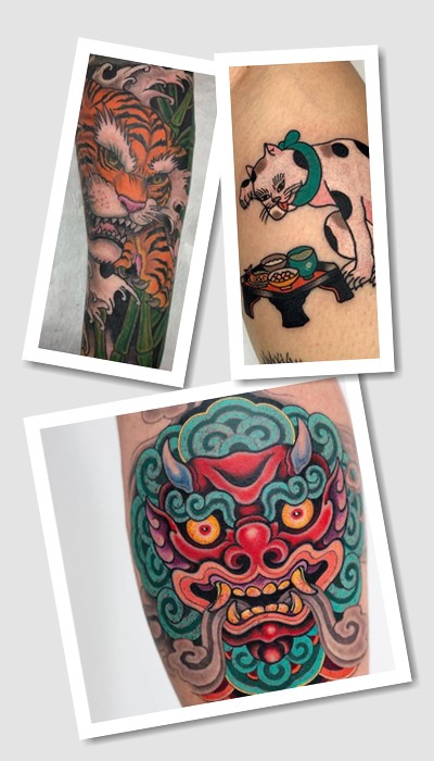 ідеї японських на нозі татуювань