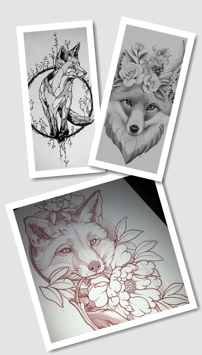 Ескіз татуювання Лисиця