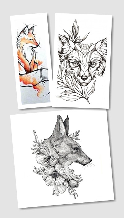 Значення ескіз тату Лисиця