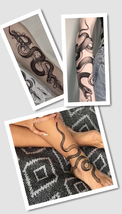 тату змія на руці