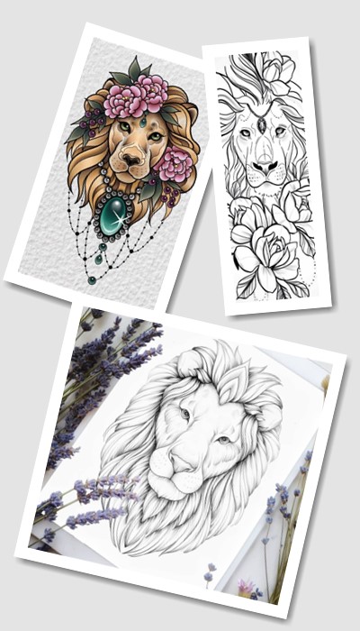 кому підійде ескіз тату Лев