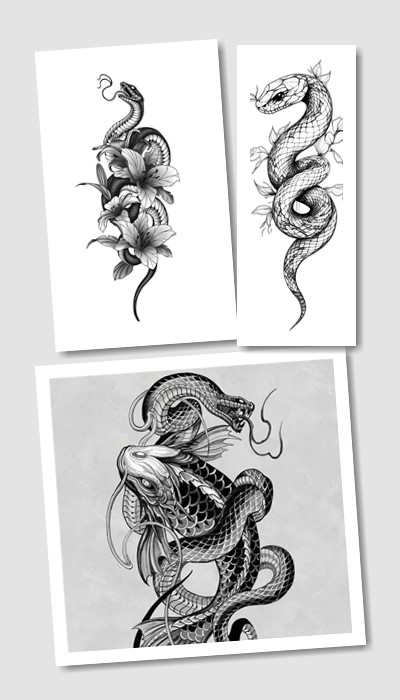 Значення ескіз тату Змія