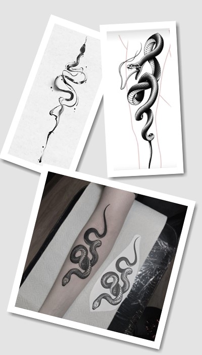 значення ескіз татуювання Змія