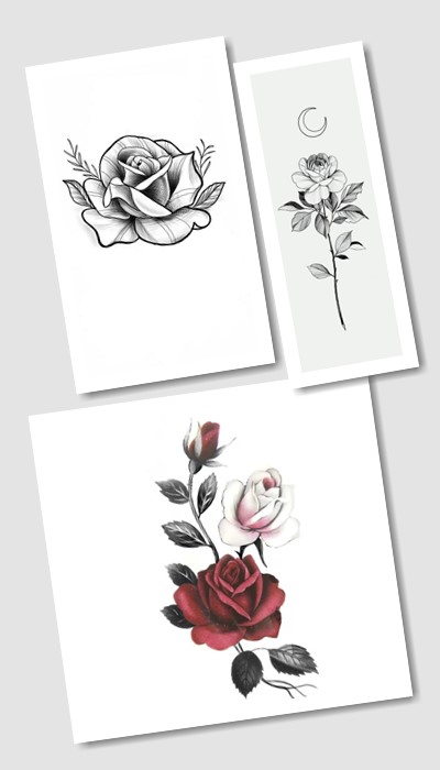 ескіз татуювання Троянда у Києві