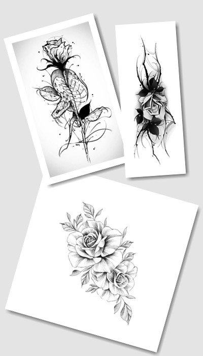 Значення ескіз тату Троянда